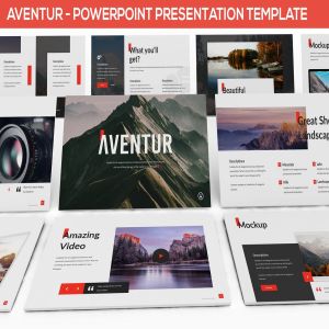 多用途现代设计风格幻灯片设计模板 Aventur – Powerpoint Presentation Template