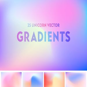 25款高分辨率彩色渐变背景素材[AI&JPG] Unicorn Vector Gradients – Colorful Background