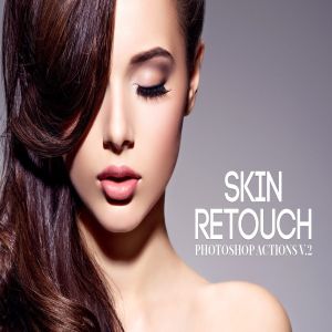 PS一键磨皮美颜滤镜PS插件v2 Skin Retouch Photoshop Actions Vol. 2