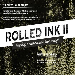 17款复古轧制油墨纹理套装II Rolled Ink II