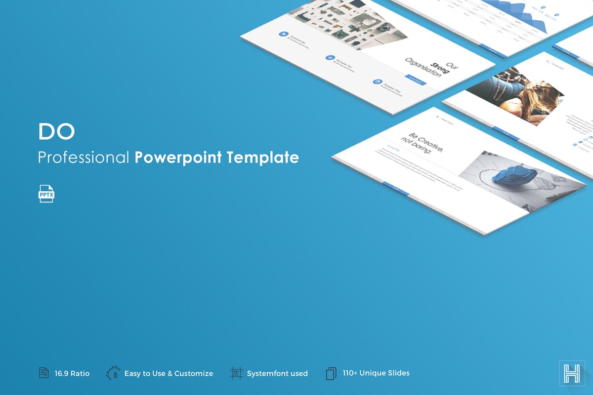 时尚简约创新PPT幻灯片模板 Do Powerpoint Template