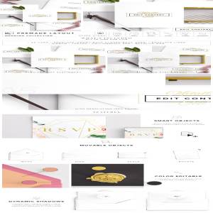 A5邀请函和信封样机 A5 Invitation & Envelope Mockup