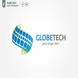 环球科技主题Logo模板 Globe Tech Logo插图1