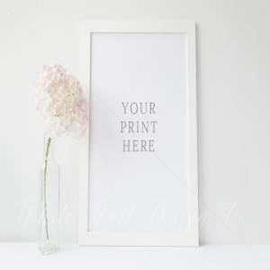 简约绣球花相框Mock up-psd/jpeg Hydrangea Frame Mock up – PSD/Jpeg