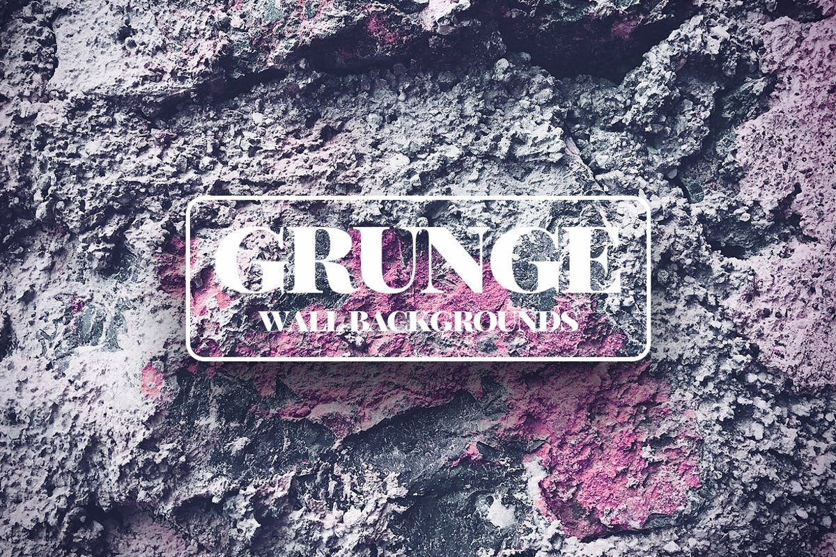 粗糙蹩脚的岩石石壁纹理背景 Grunge Wall Texture Backgrounds
