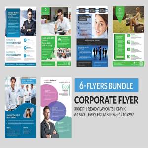 企业商务项目推广传单模板 Corporate Flyer Bundle