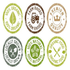 有机食品贴纸标志设计模板素材 Organic Food Stickers Collection