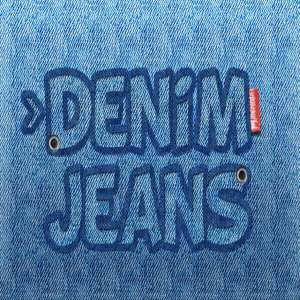 一个牛仔布绣字效果的PS模板 Free Jeans Text Photoshop Template [PSD]