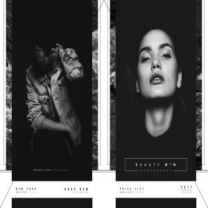 A4折页产品手册模板 Beauty B*N, FREE Brochure Template Folded For Illustrator