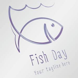 钓鱼日Logo模板 Fish Day Logo