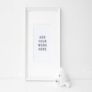 婴儿/托儿所主题相框框架样机模板 Frame mock up – Baby/Nursery theme