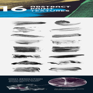 独特的自然水彩抽象纹理 16 Abstract Paint Textures