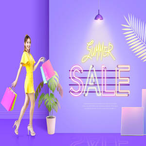 夏季促销电商广告海报设计模板