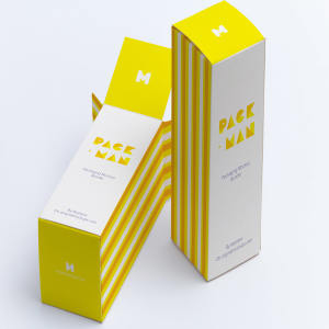 长方体产品包装盒设计效果图样机模板02 Tall Gift Box Mockup 02
