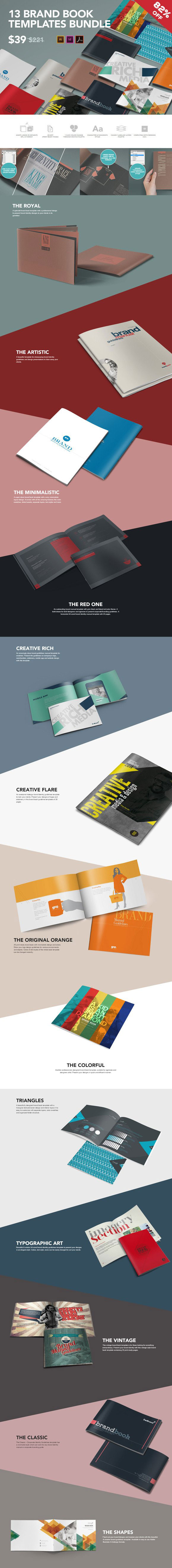 13个完美的画册模版(Guidelines)套装下载[Ai,indd,3GB+]
