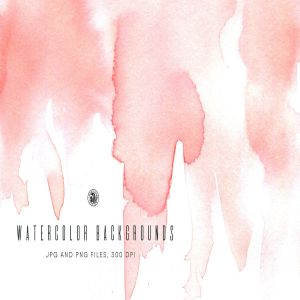 粉红色水彩背景素材 Watercolor Pink Backgrounds