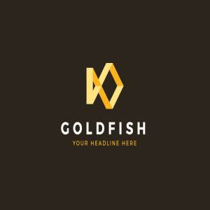 金色的鱼图形Logo模板 Gold Fish Logo Template插图2