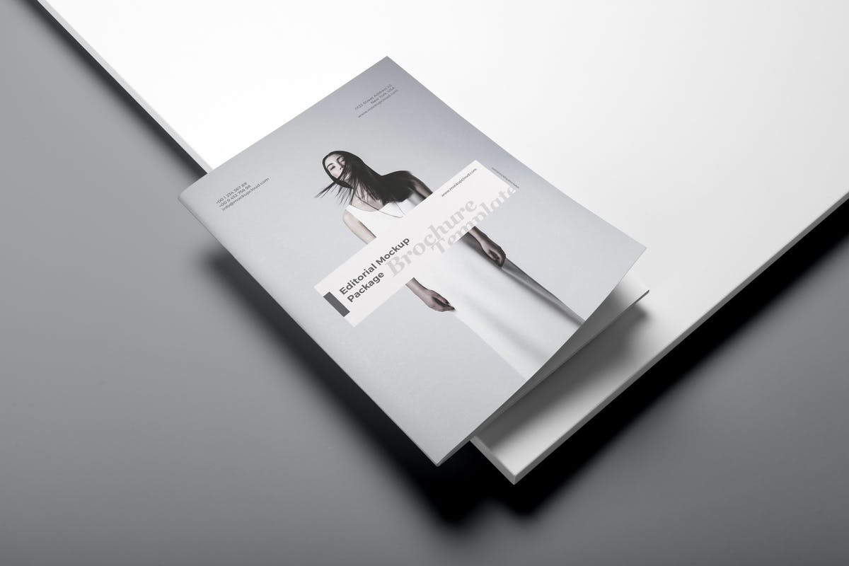 时尚人物杂志宣传册样机模板v3 Portrait Brochure Mockup Vol. 3