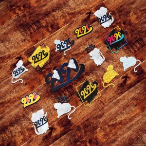 2020年新年快乐标志符号矢量设计图形素材集 Happy 2020 New Year Symbols Set