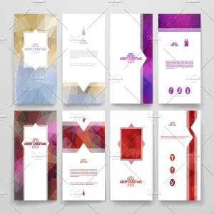 圣诞节主题背景小册子模板 Merry Christmas brochures