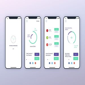 电子钱包手机APP应用启用界面UI设计方案二 Launch Screens Walkthroughs Finance Mobile UI – FP