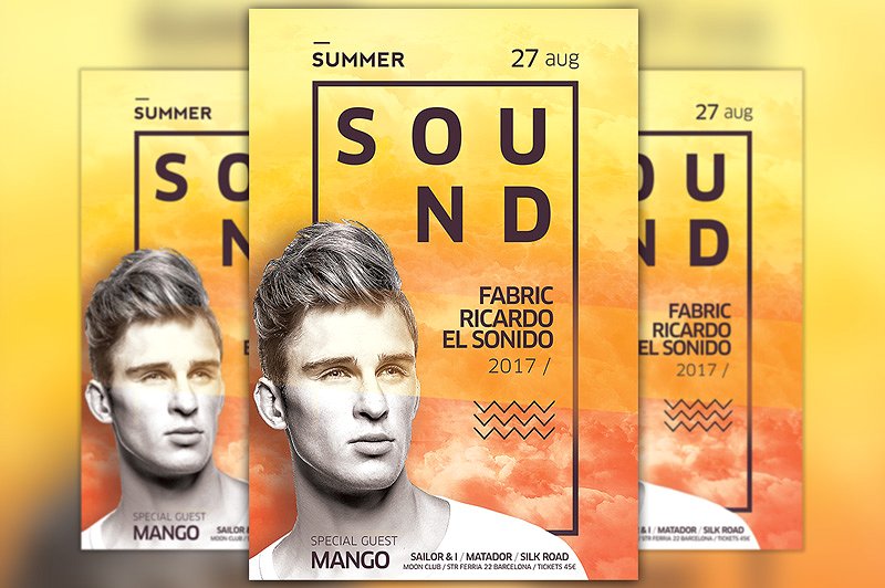 电子摇滚DJ活动派对传单模板  Electro DJ Flyer Template