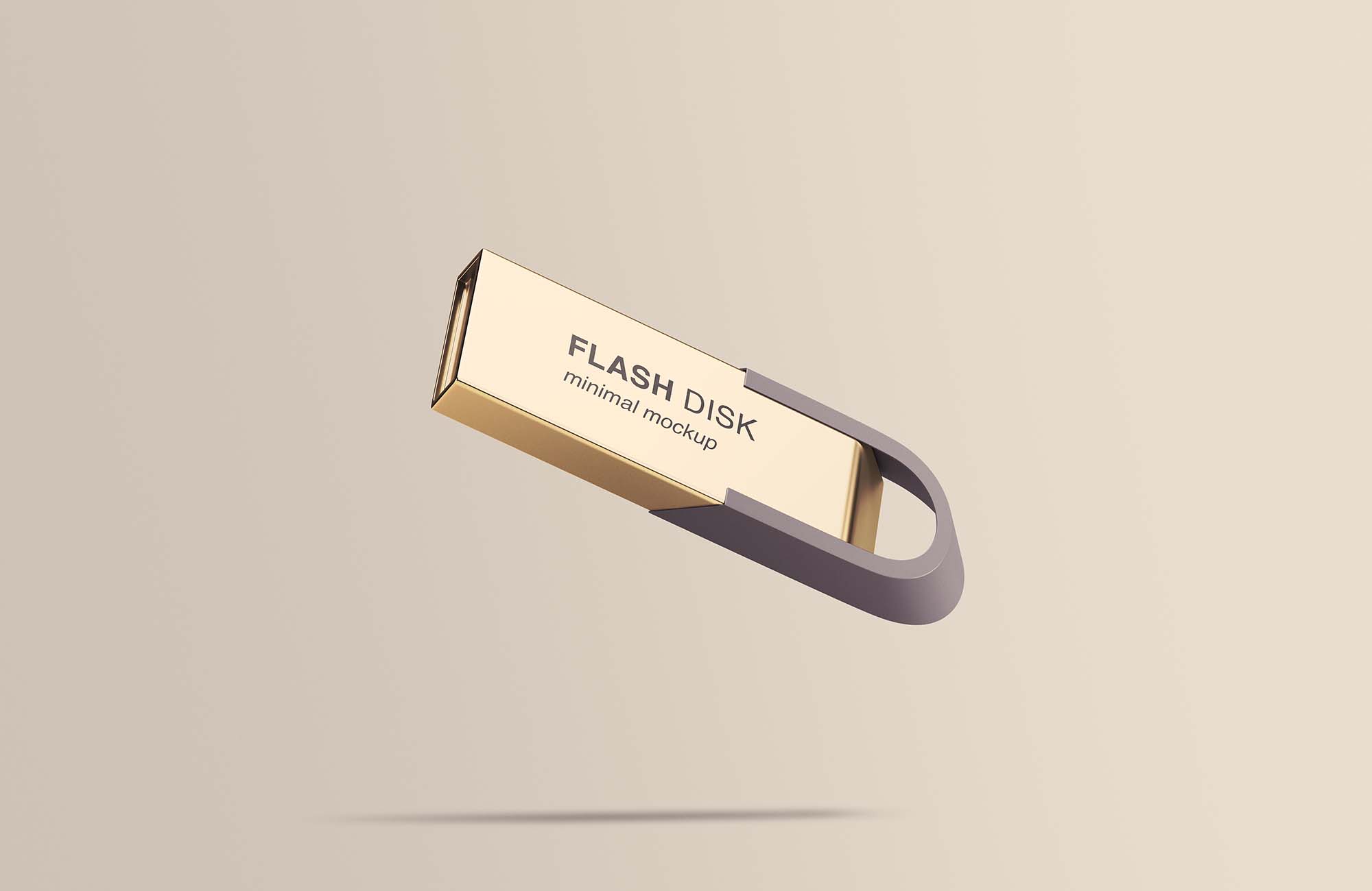 创意U盘设计效果图PSD样机模板 Flying Flash Disk Mockup
