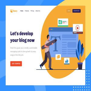 博客主题网站设计矢量插画素材 Emry – Blog Header