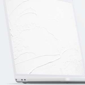 陶瓷黏土材质MacBook Pro笔记本电脑左前视图样机 Clay MacBook Pro 15″ with Touch Bar, Front Left View Mockup插图6