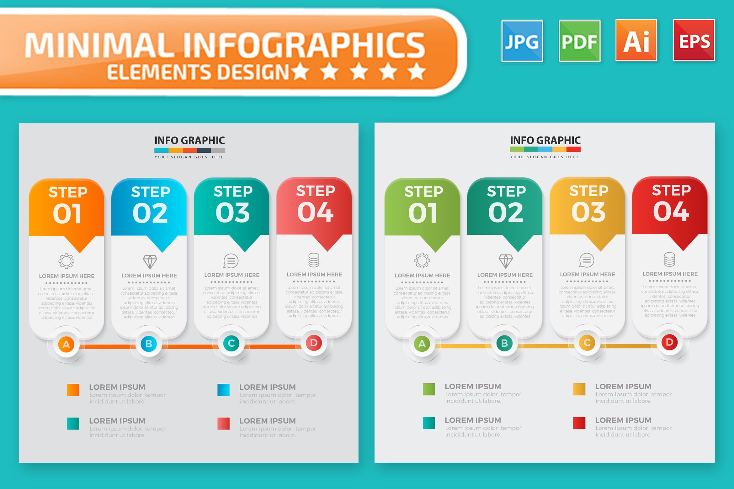 数据统计信息图表设计素材包 Infographic Elements Design