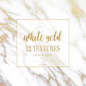 白金大理石纹理图案背景 White gold marble texture pattern background