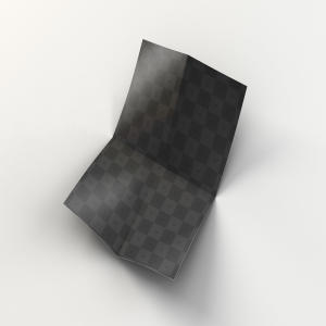 折叠展开效果A4纸张样机模板 Unfolded A4 Paper Mockup