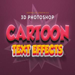 精美3D卡通文字特效PS字体样式 Cartoon Text Effects