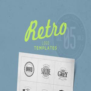 创意复古品牌标志英文Logo模板 Retro Logo Templates V.05插图1