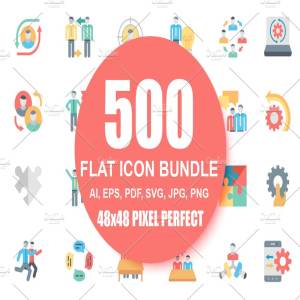 应用程序Web扁平化设计图标 App Flat Web Icons