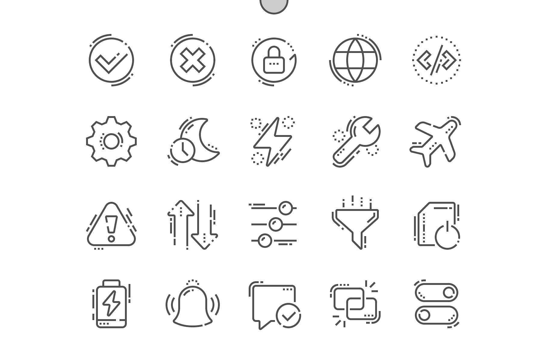 系统设置相关线条图标 Settings Line Icons