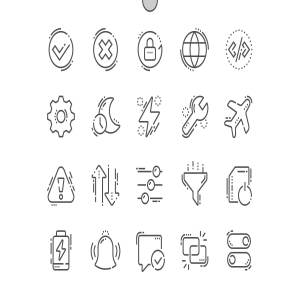系统设置相关线条图标 Settings Line Icons