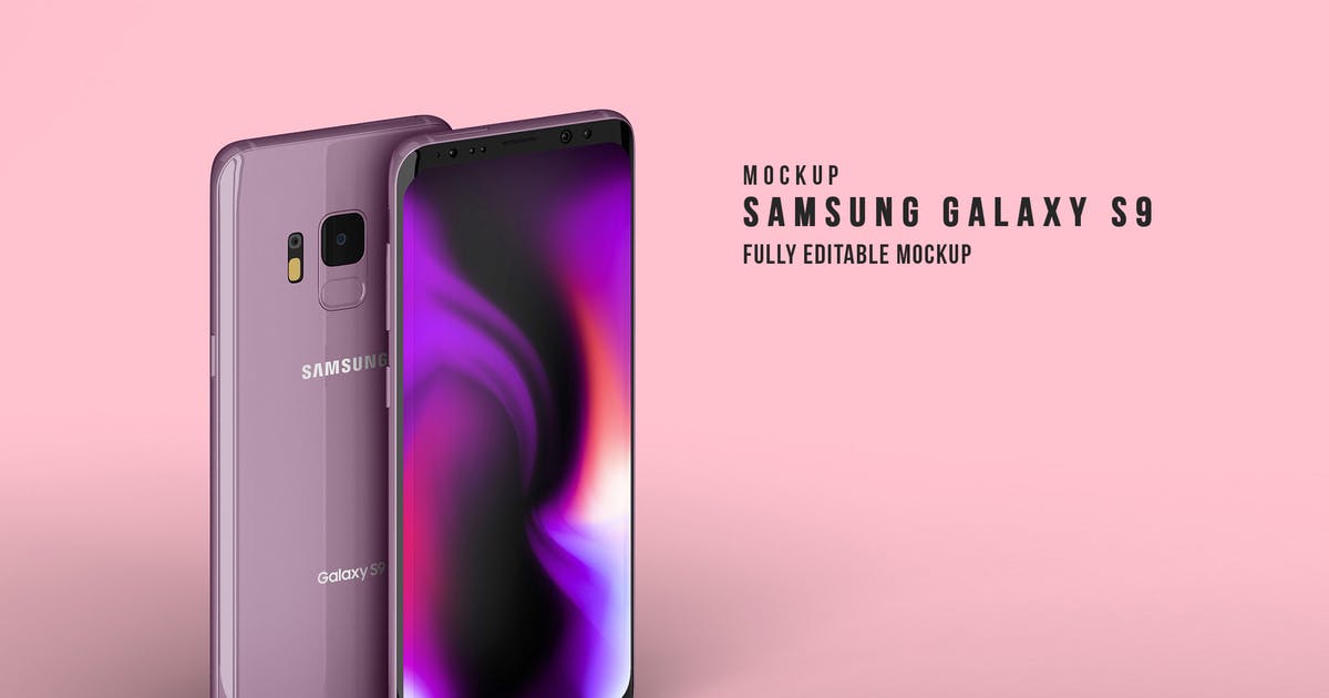 三星Galaxy S9安卓手机样机模板 Samsung Galaxy S9 Mockup
