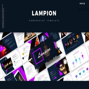创意灯具设计加工工厂介绍PPT模板下载 Lampion – Powerpoint Template
