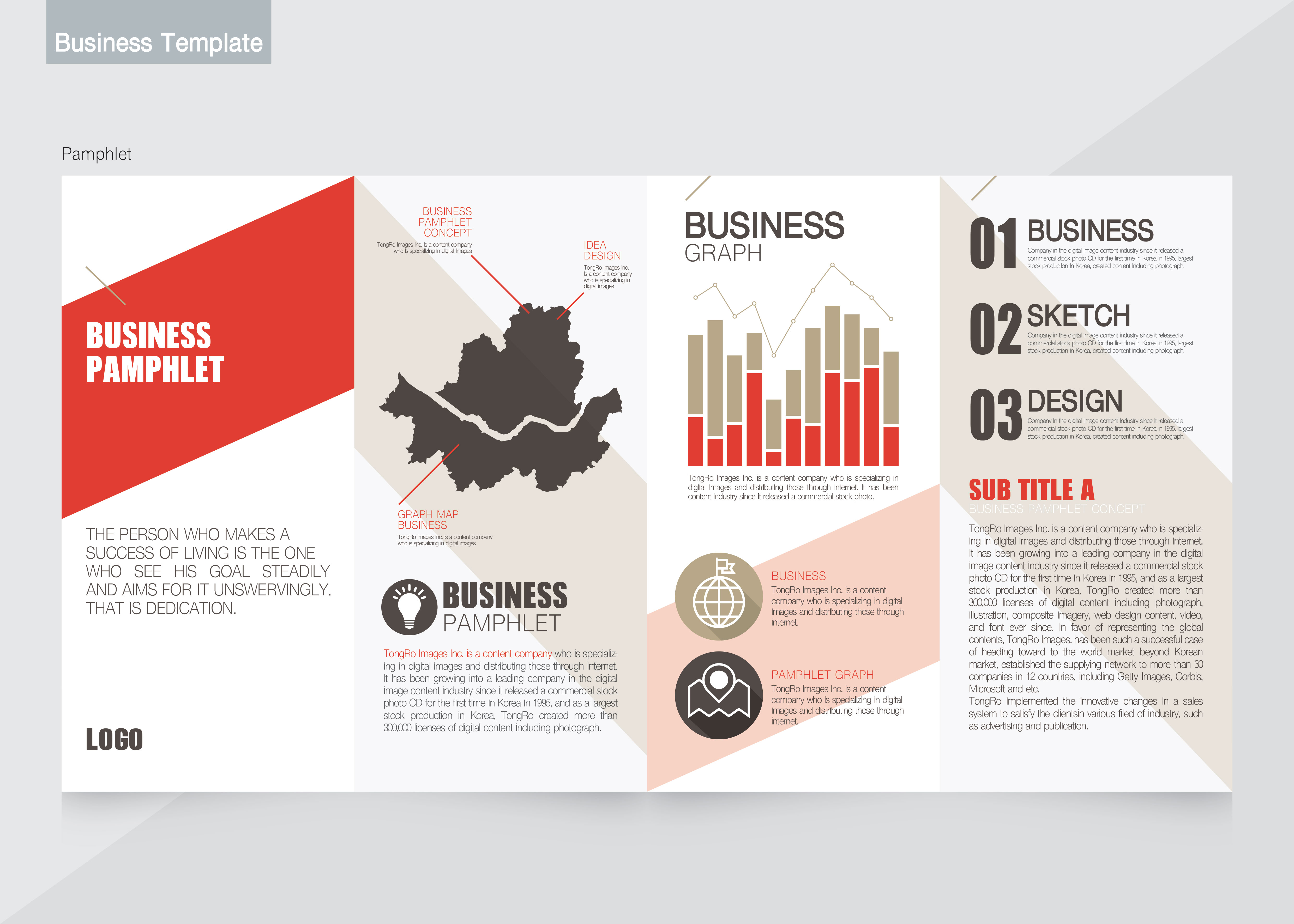 商业信息图表传单/小册子设计模板