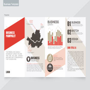 商业信息图表传单/小册子设计模板