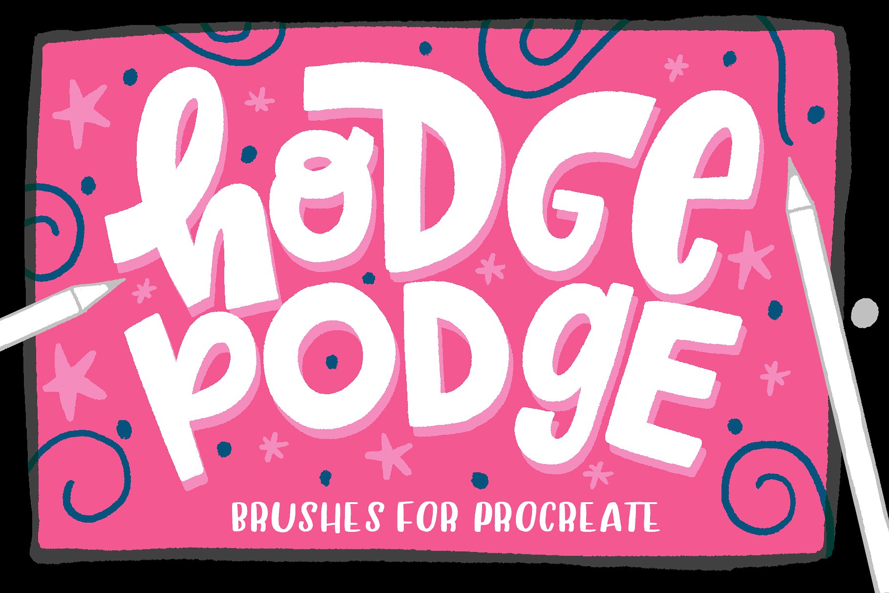 人物手绘必备Procreate笔刷 Hodge Podge Brushes for Procreate