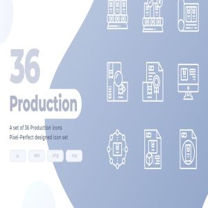 36枚产品开发主题图标素材 36 Production Icons
