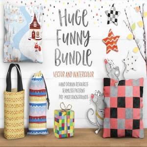 有趣的爱心冬季圣诞节情人节节日素材包下载[EPS,JPG]