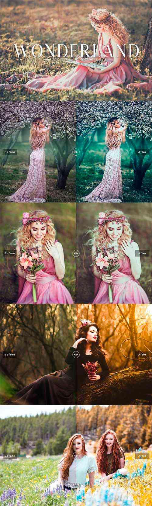 浪漫仙境婚礼照片调色LR预设