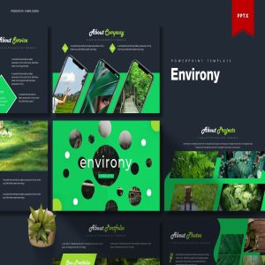 爱护保护环境主题PPT幻灯片设计模板 Environy | Powerpoint Template