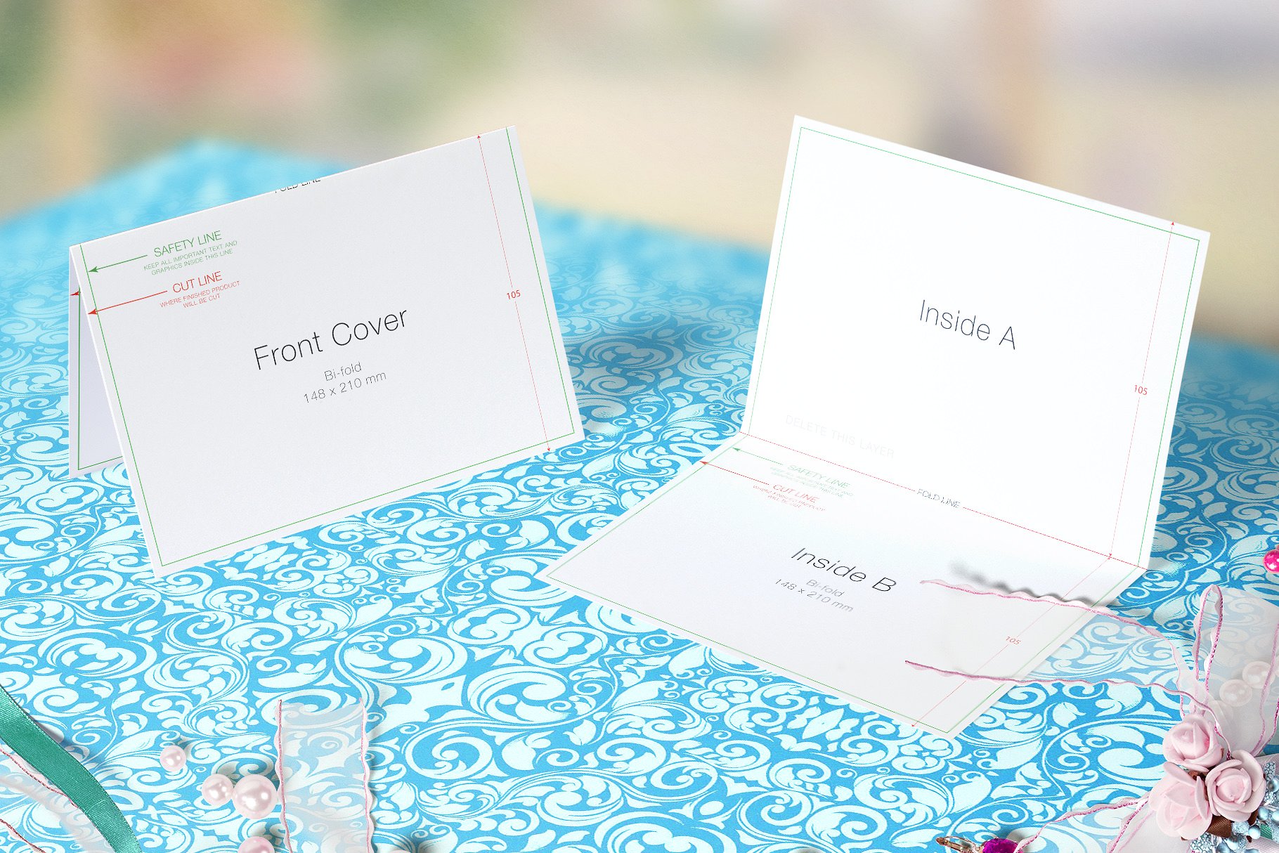 婚礼邀请卡邀请函样机v3 Wedding Greeting Cards mockups v.3