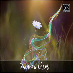 5K分辨率彩虹线条叠层背景 5K Rainbow Chaos Overlays