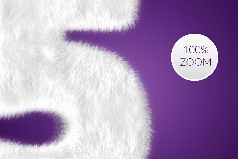 羊毛绒毛文字效果Photoshop动作