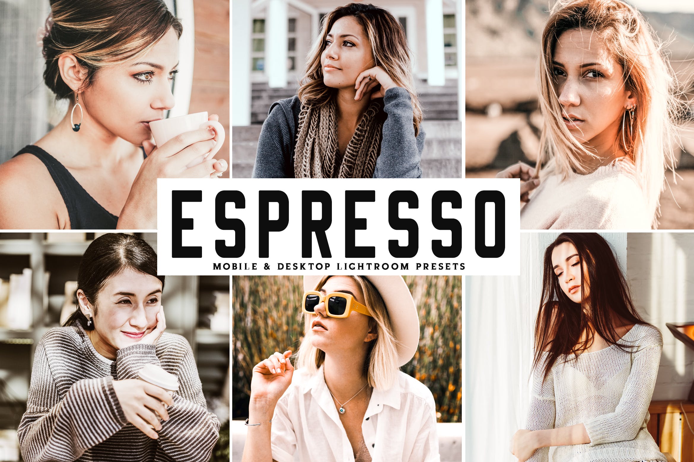 人像摄影色彩增强滤镜LR调色预设下载 Espresso Mobile & Desktop Lightroom Presets